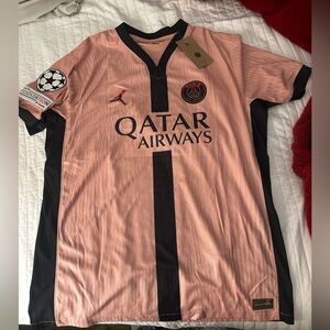 Paris Saint-Germain Pink and Black Jersey